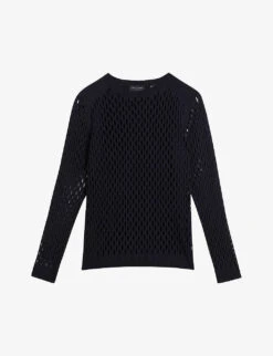 Ted Baker Ohlvia Open-stitch Woven Top