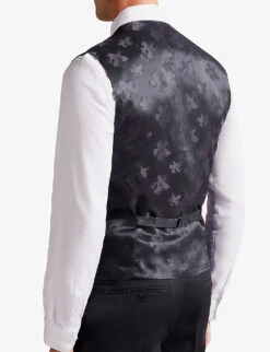 Ted Baker Skyews Slim-fit Wool Waistcoat 5 Ted Baker Skyews Slim-fit Wool Waistcoat -Selfridges Store R04059363 NAVY ALT02