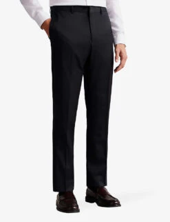 Ted Baker Skyets Slim-fit Mid-rise Wool Trousers -Selfridges Store R04059364 NAVY ALT02