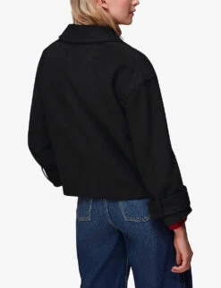 Whistles Oversized-collar Relaxed-fit Wool-blend Jacket -Selfridges Store R04061927 BLACK ALT03