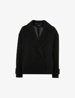 Whistles Oversized-collar Relaxed-fit Wool-blend Jacket