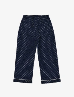 Pre-loved Dolce & Gabbana Polka-dot Stretch-silk Pyjama Set 6 Years -Selfridges Store R04066534 NAVYWHITE ALT02