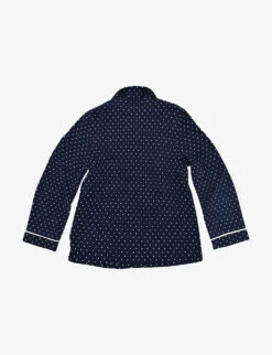 Pre-loved Dolce & Gabbana Polka-dot Stretch-silk Pyjama Set 6 Years -Selfridges Store R04066534 NAVYWHITE ALT03