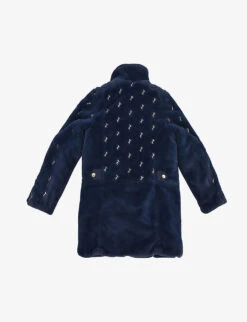 Pre-loved Chloé Faux-fur Coat 10 Years -Selfridges Store R04066557 NAVYLIGHTPINK ALT02