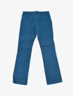 Pre-loved Dior Straight-leg Cotton Trousers 8 Years -Selfridges Store R04066561 TEAL ALT02