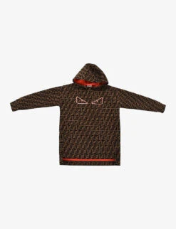 Pre-loved Fendi Logo-print Woven Dress 10 Years