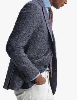 Reiss Belvedere Regular-fit Wool-blend Blazer 9 Reiss Belvedere Regular-fit Wool-blend Blazer -Selfridges Store R04068011 INDIGO ALT04