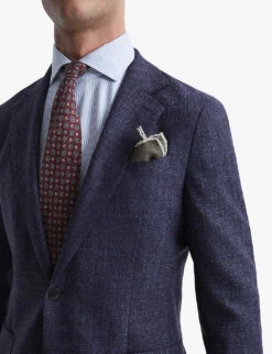 Reiss Keep Single-breasted Wool-blend Blazer 9 Reiss Keep Single-breasted Wool-blend Blazer -Selfridges Store R04068013 INDIGO ALT04