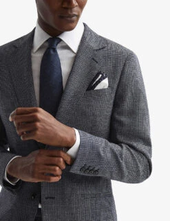 Reiss Leadenhall Single-breasted Wool Blazer -Selfridges Store R04068015 NAVY ALT05