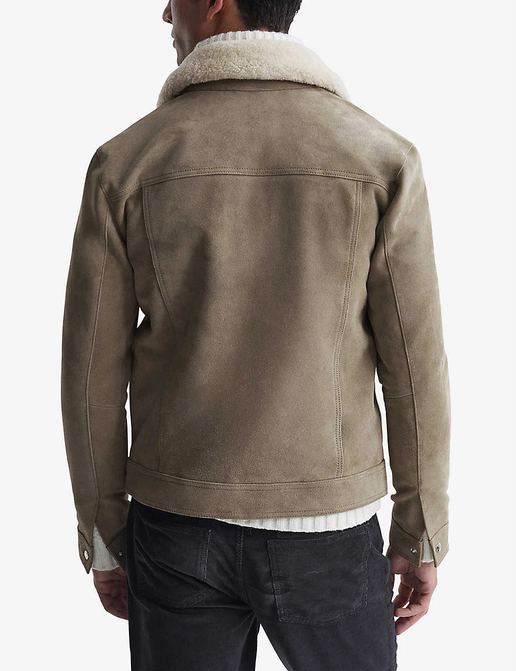 Reiss Hibiscus Slim-fit Shearling Jacket 4 Reiss Hibiscus Slim-fit Shearling Jacket - Image 4