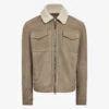 Reiss Hibiscus Slim-fit Shearling Jacket
