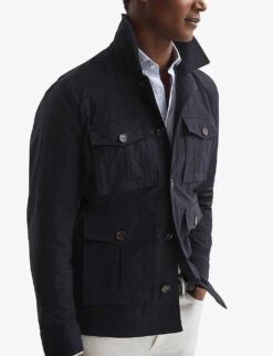 Reiss Hawke Four-pocket Woven Jacket -Selfridges Store R04068026 NAVY ALT02