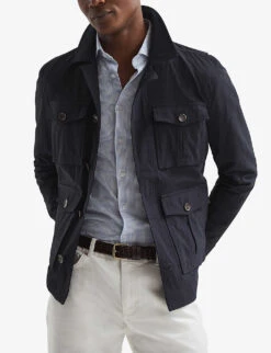 Reiss Hawke Four-pocket Woven Jacket -Selfridges Store R04068026 NAVY ALT04