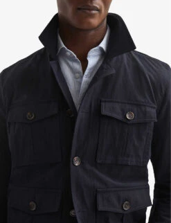 Reiss Hawke Four-pocket Woven Jacket -Selfridges Store R04068026 NAVY ALT05