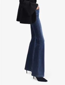 Reiss Beau Skinny Flared High-rise Stretch-denim Jeans -Selfridges Store R04068047 MIDBLUE ALT02