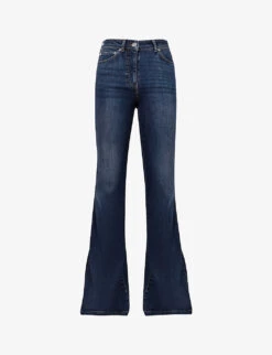Reiss Beau Skinny Flared High-rise Stretch-denim Jeans