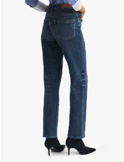Reiss Phillipa Straight-leg High-rise Stretch-denim Jeans -Selfridges Store R04068048 MIDBLUE ALT03