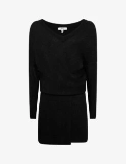 Reiss Sonia V-neck Knitted Mini Dress