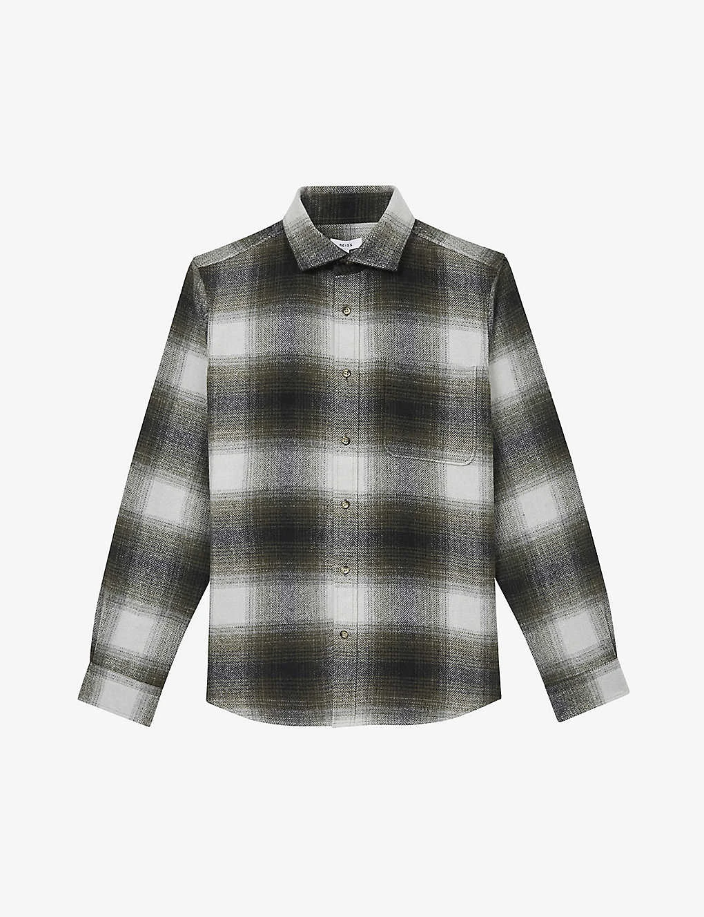 Reiss Daytona Checked Wool-blend Shirt 1 Reiss Daytona Checked Wool-blend Shirt