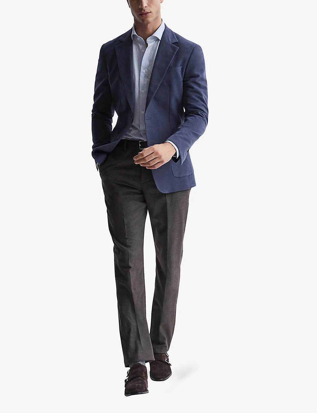 Reiss Bosa Striped Slim-fit Cotton-blend Shirt 2 Reiss Bosa Striped Slim-fit Cotton-blend Shirt - Image 2