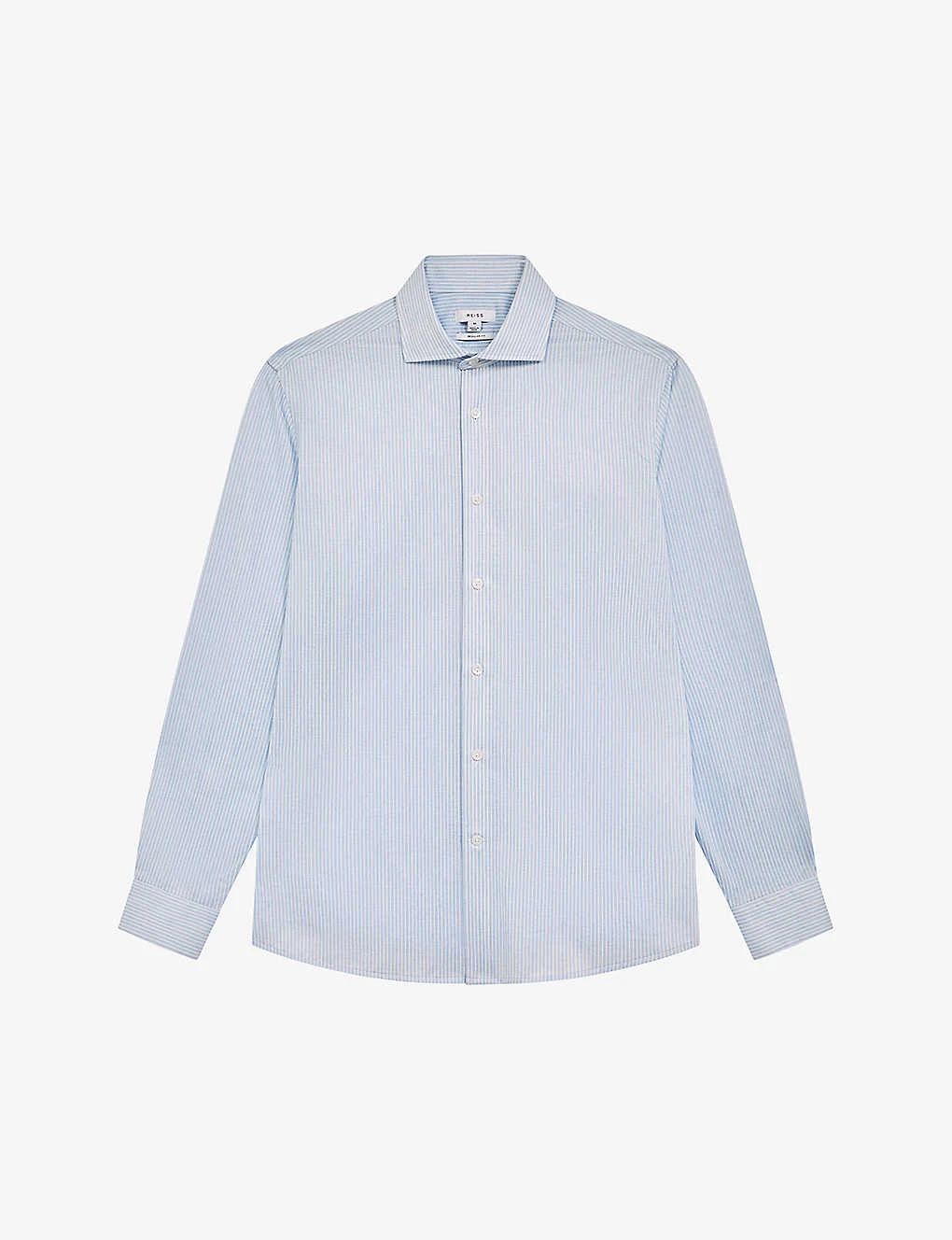 Reiss Bosa Striped Slim-fit Cotton-blend Shirt 1 Reiss Bosa Striped Slim-fit Cotton-blend Shirt