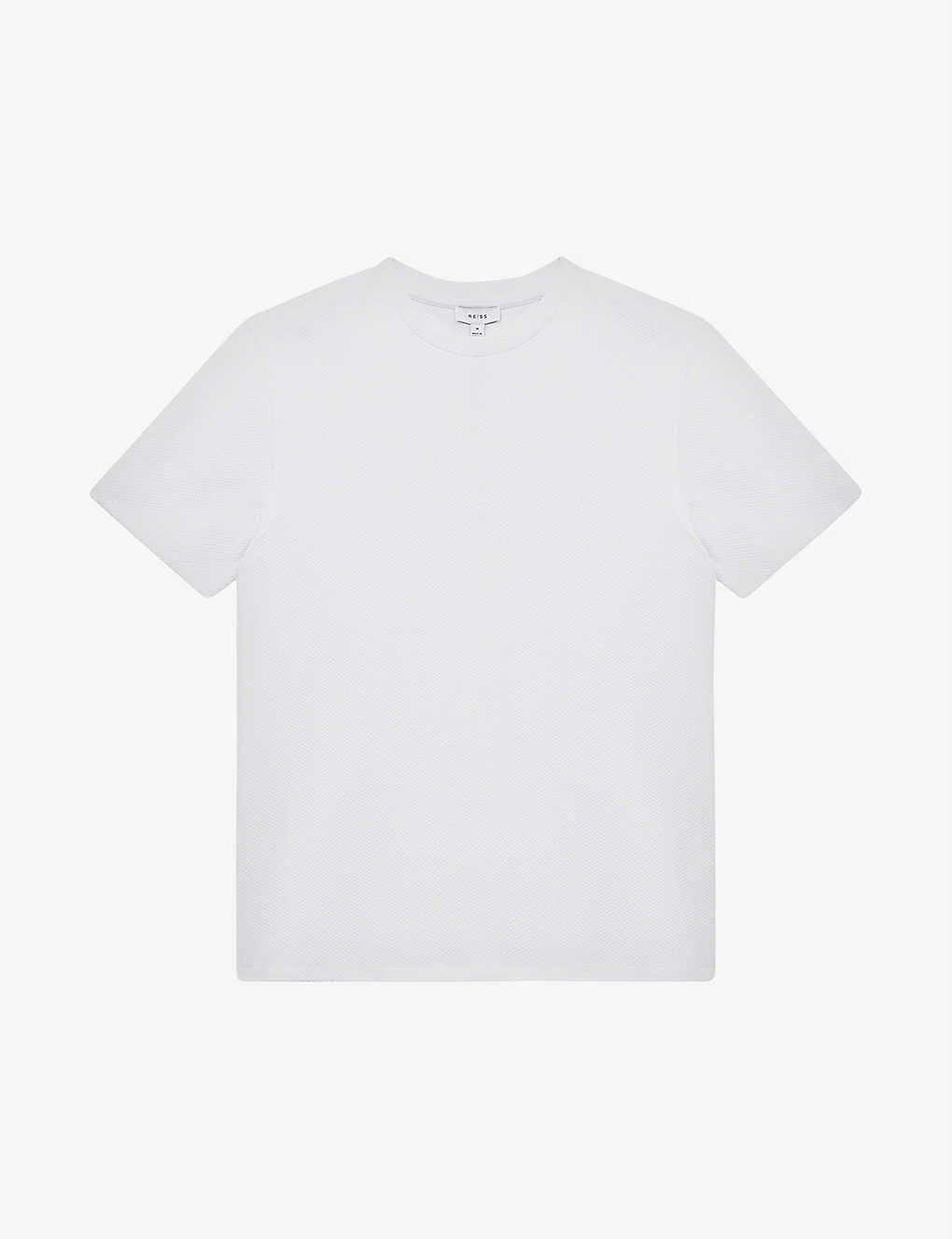 Reiss Cooper Honeycomb-texture Cotton-blend T-shirt 1 Reiss Cooper Honeycomb-texture Cotton-blend T-shirt
