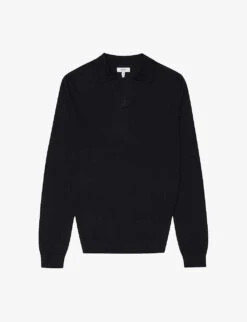 Reiss Milburn Open-collar Wool Jumper