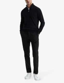 Reiss Blackhall Funnel-neck Merino-wool Jumper -Selfridges Store R04068222 BLACK ALT02