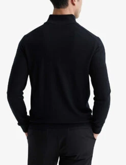 Reiss Blackhall Funnel-neck Merino-wool Jumper -Selfridges Store R04068222 BLACK ALT03