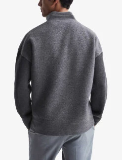 Reiss Plaza Relaxed-fit Wool Jumper -Selfridges Store R04068227 GREY ALT03