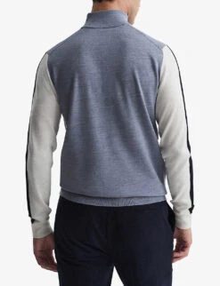 Reiss Leo Half-zip Wool Jumper -Selfridges Store R04068233 AIRFORCEBLUE ALT03