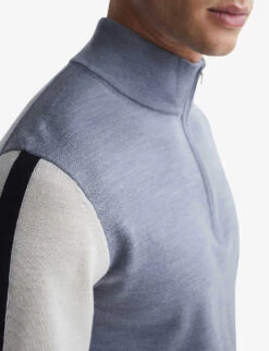 Reiss Leo Half-zip Wool Jumper -Selfridges Store R04068233 AIRFORCEBLUE ALT04