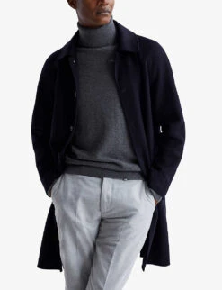 Reiss Adventurer Relaxed-fit Wool-blend Coat -Selfridges Store R04068267 NAVY ALT02