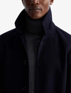 Reiss Adventurer Relaxed-fit Wool-blend Coat -Selfridges Store R04068267 NAVY ALT04