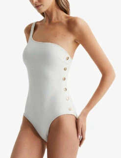 Reiss Bethany One-shoulder Swimsuit 7 Reiss Bethany One-shoulder Swimsuit -Selfridges Store R04068298 WHITE ALT02
