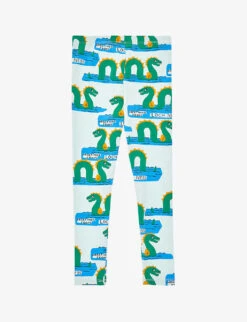 Mini Rodini Loch Ness Stretch-cotton Jersey Leggings 18 Months - 11 Years -Selfridges Store R04068870 GREEN ALT02
