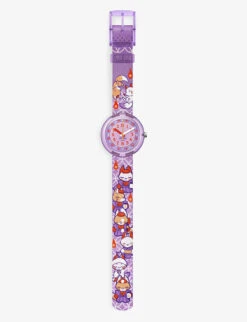 Flik Flak FPNP123 Yako Parade Bio-sourced Plastic And Recycled-PET Quartz Watch -Selfridges Store R04069405 ALT02