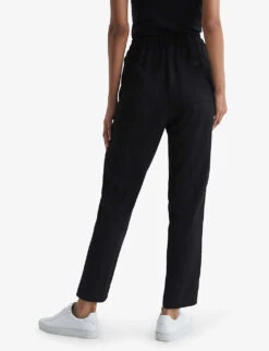 Reiss Odell Stripe-trim Woven Trousers -Selfridges Store R04070725 BLACK ALT03