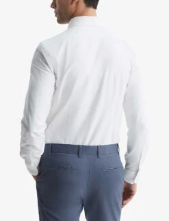 Reiss Greenwich Slim-fit Long-sleeve Cotton Shirt -Selfridges Store R04070736 WHITE ALT03