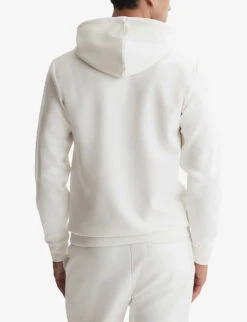 Reiss Fabien Long-sleeve Stretch-jersey Hoody -Selfridges Store R04070739 WHITE ALT03