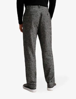 Ted Baker Kensey Belted Straight-leg Wool-blend Trousers -Selfridges Store R04074117 BLACK ALT03