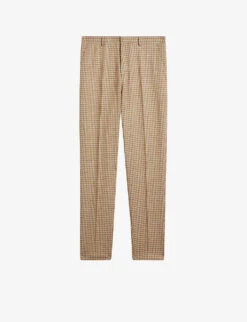Ted Baker Pinsley Slim-fit Houndstooth Woven Trousers