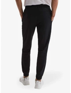 Reiss Elasticated-waist Straight-leg Mid-rise Stretch-woven Trousers -Selfridges Store R04075233 BLACK ALT03