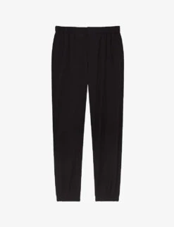 Reiss Elasticated-waist Straight-leg Mid-rise Stretch-woven Trousers