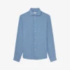 Reiss Ruban Cutaway-collar Slim-fit Linen Shirt
