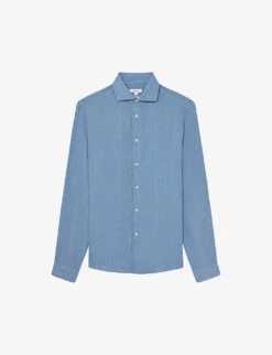 Reiss Ruban Cutaway-collar Slim-fit Linen Shirt