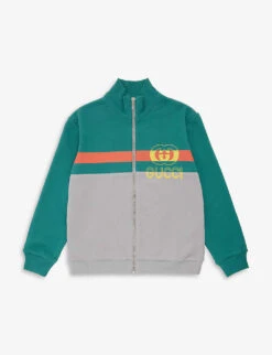 Gucci Stripe Logo Cotton-jersey Sweatshirt 6-10 Years