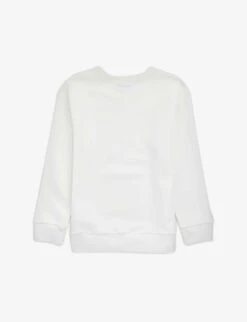 Gucci Graphic Logo-print Cotton-jersey Sweatshirt 4-12 Years -Selfridges Store R04078883 DUSTYWHITE ALT02