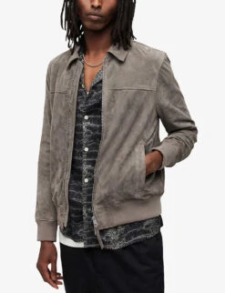 AllSaints Rashford Regular-fit Ribbed-hem Jacket -Selfridges Store R04080268 GLASSGREY ALT02