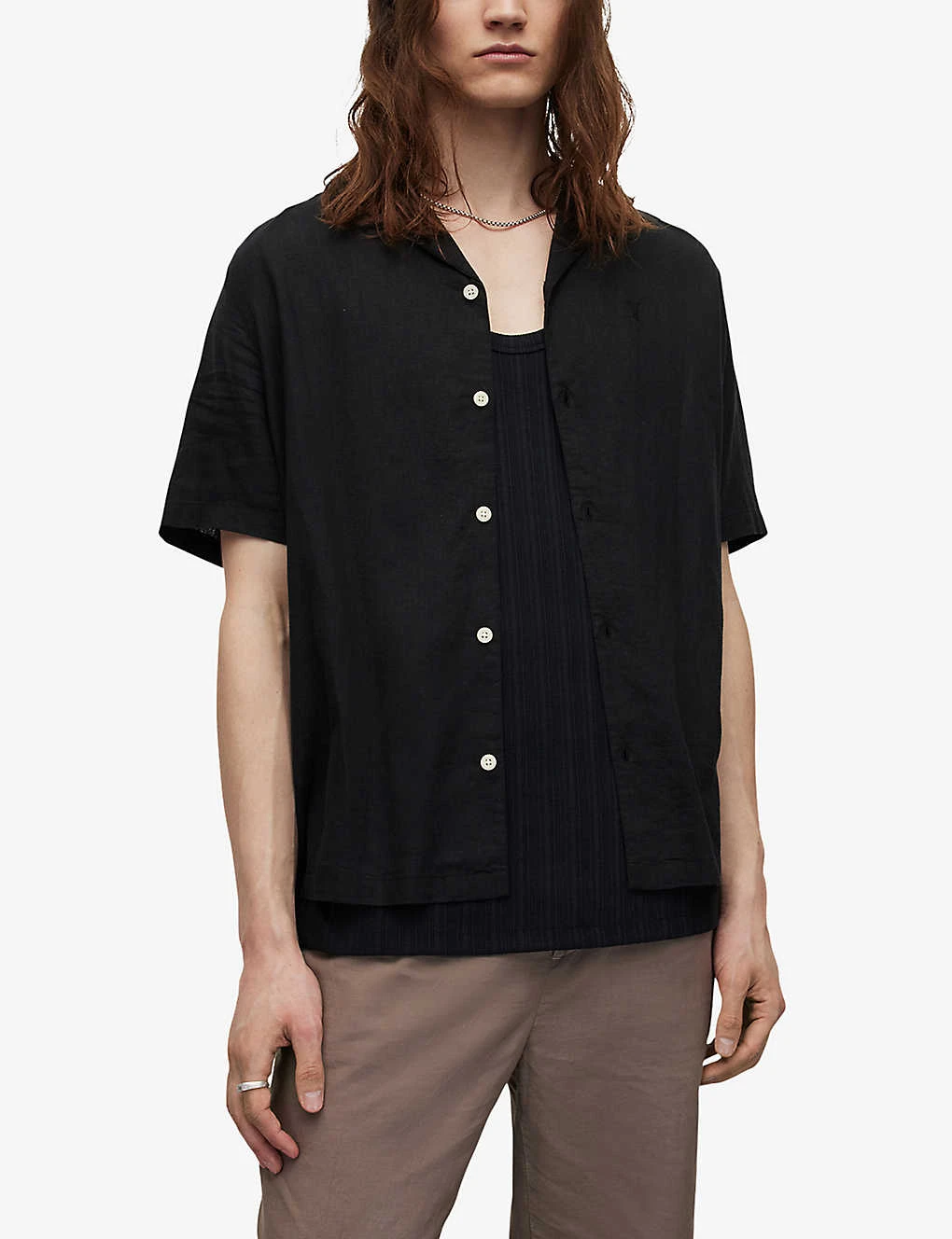 AllSaints Canal Relaxed-fit Recycled-viscose Shirt 3 AllSaints Canal Relaxed-fit Recycled-viscose Shirt - Image 3